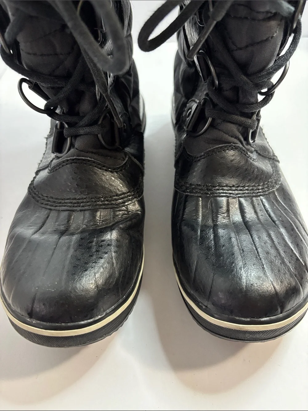 Sorel Boots Womens 6  Black Tofino II Faux Fur Lined Waterproof Snow NWOB